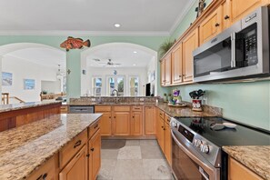 Microwave, oven, stovetop, dishwasher