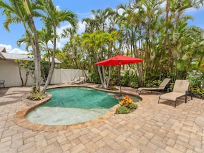 A heated pool