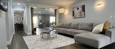 Smart TV, foosball, books, offices