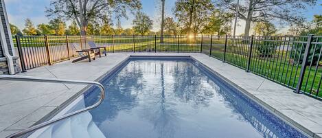 Outdoor pool, a heated pool