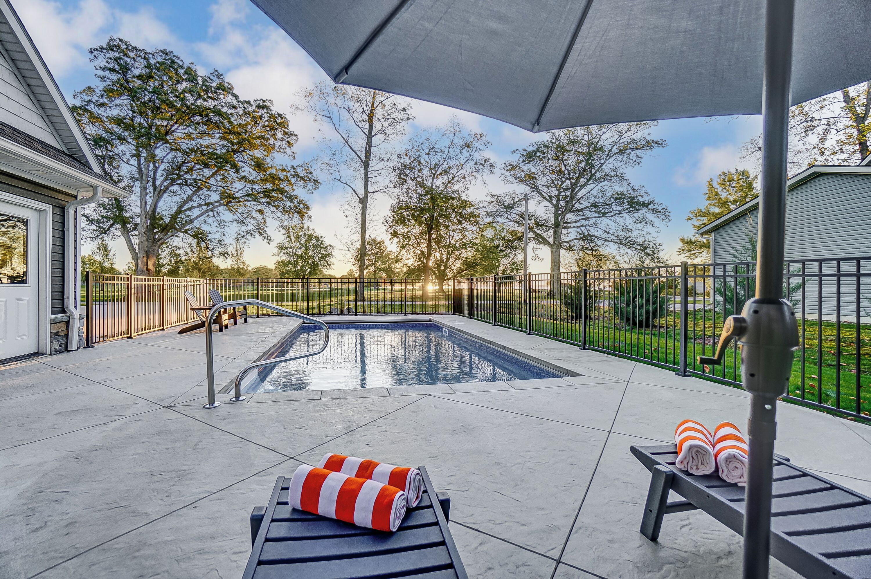 Outdoor pool, a heated pool