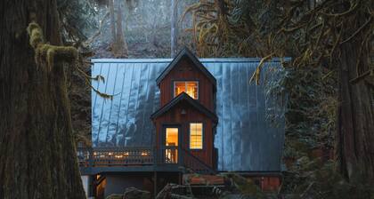 Secluded Forest Cabin w/ Hot Tub & Private Waterfall