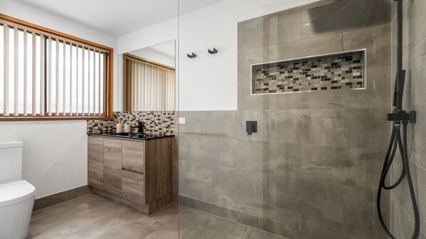 Shower, hair dryer