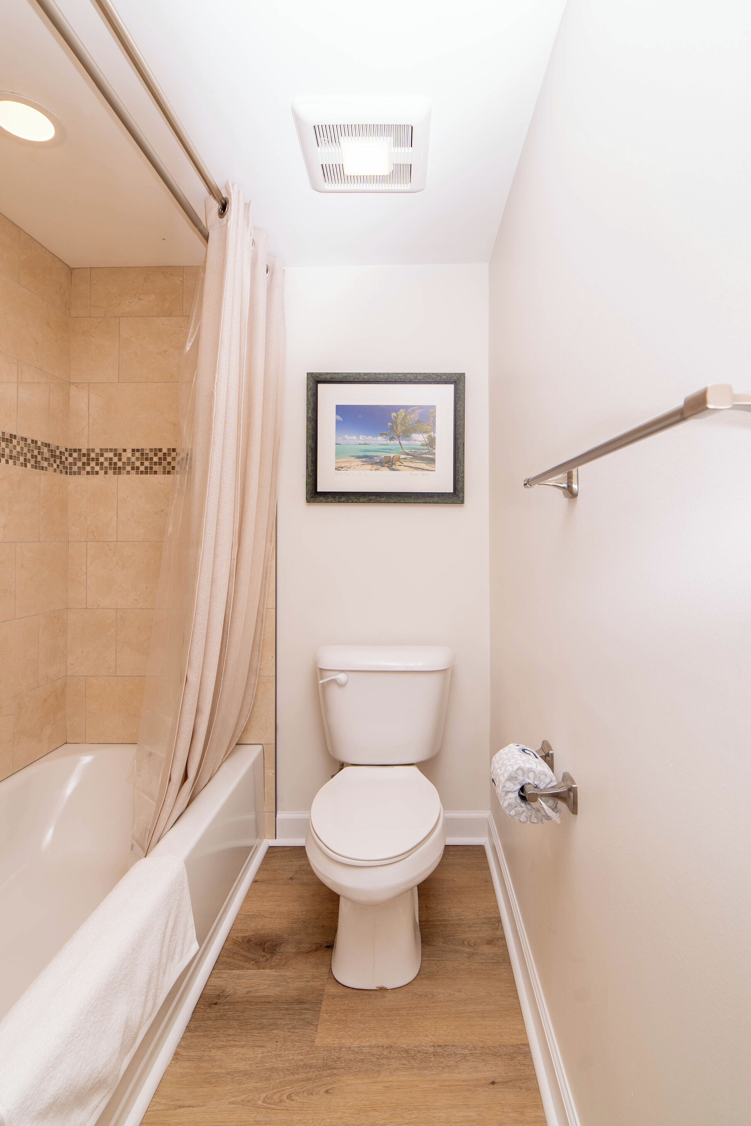 Second full bathroom makes getting ready easy for groups