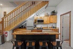 Fridge, microwave, oven, stovetop - Luxury Durango Retreat with Hot Tub, Game Room, Large Deck (Durango)