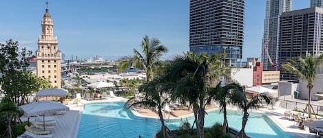 Utomhuspool och uppvärmd pool