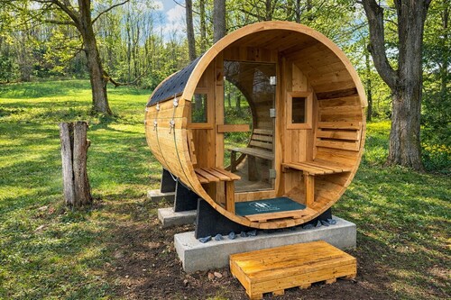 Historic 5-Acre Farmstay: Hot Tub, Sauna, Fishing Pond, Fire Pit, Pet-Friendly!