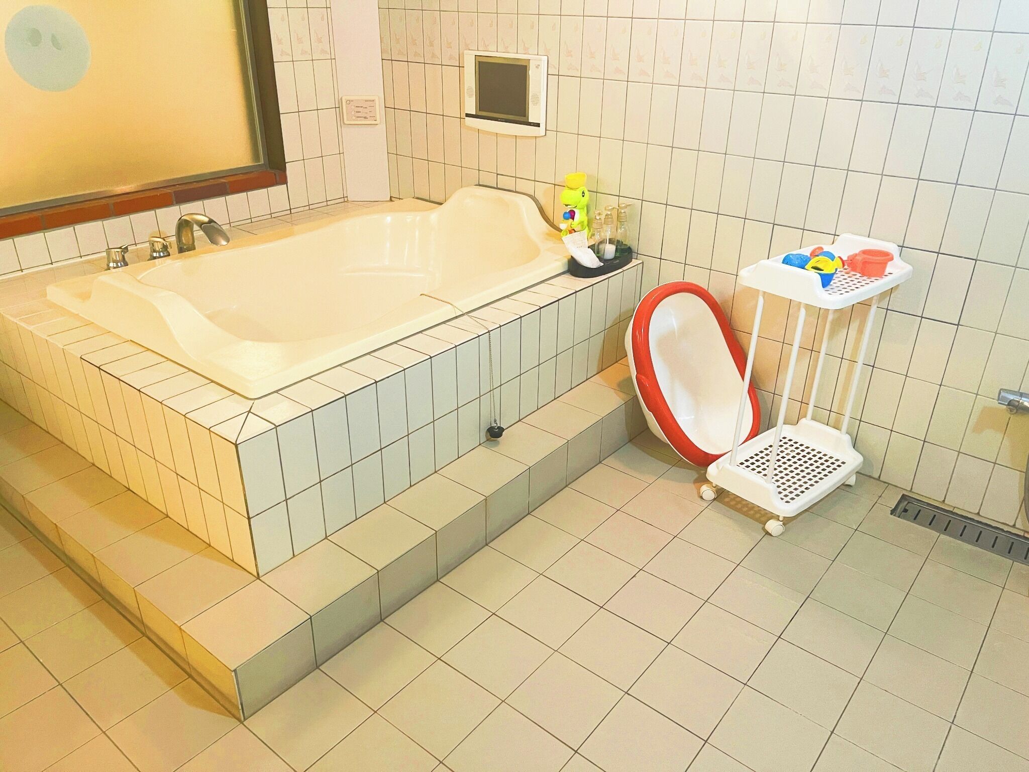 Hair dryer, towels