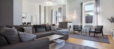 Télévision, cheminée, jeux vidéo