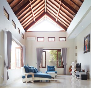 Standard Villa, 2 Bedrooms, Pool View | Living room | Flat-screen TV