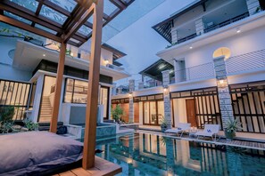 Front of property – evening/night - Dreamscape Bali Villa (Canggu)