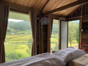 1 bedroom, soundproofing, free WiFi, bed sheets - Lam Ecolodge Mu Cang Chai (Mu Cang Chai)