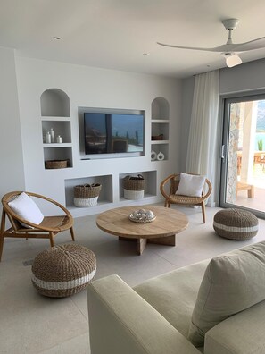 TV, offices - VILLA MULU Your Seafront Sanctuary Awaits (Pogonia)