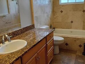 Shower, hair dryer, towels, soap - 
Private 5-Acre Retreat in Rustic Ranches with Modern Country Comfort (Wellington)