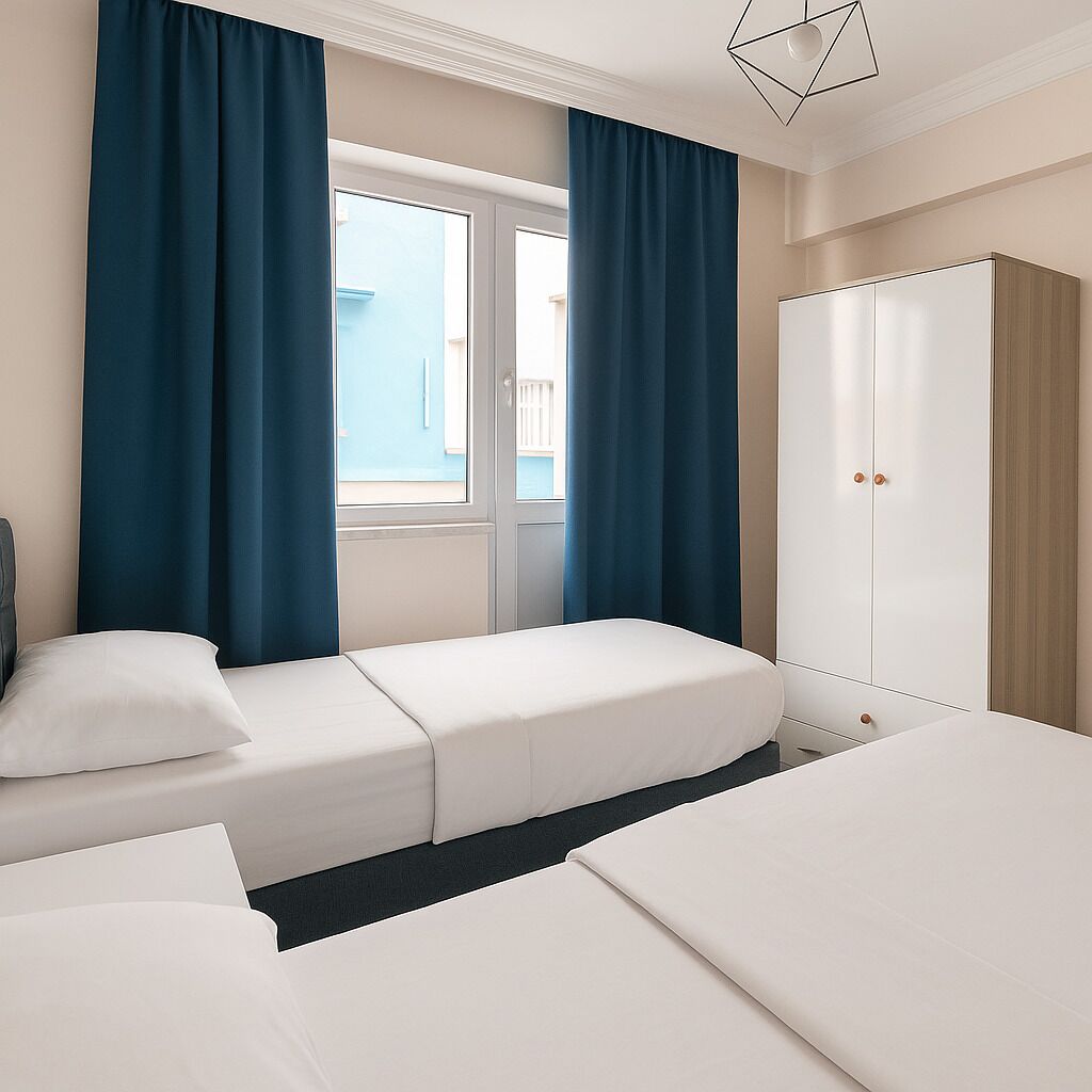 Family Apartment, Balcony, City View | Desk, iron/ironing board, free WiFi