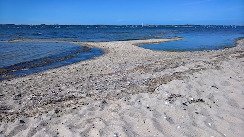 120 meters to the beach. 80 meters to the forest.