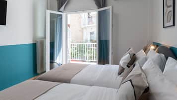 2 habitaciones, caja de seguridad en la habitación y cortinas blackout