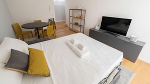 Leilighet – comfort, 1 dobbeltseng med sovesofa, kjøkken | Oppholdsområde