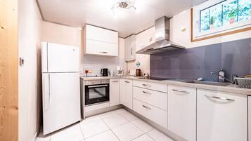 Fridge, oven, stovetop, dishwasher