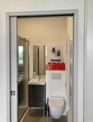 Shower, hair dryer, towels, soap - HOUSE TOULOUSAINE CITY CENTER | AIR CONDITIONING | GARDEN | SWIMMING POOL  (Toulouse)