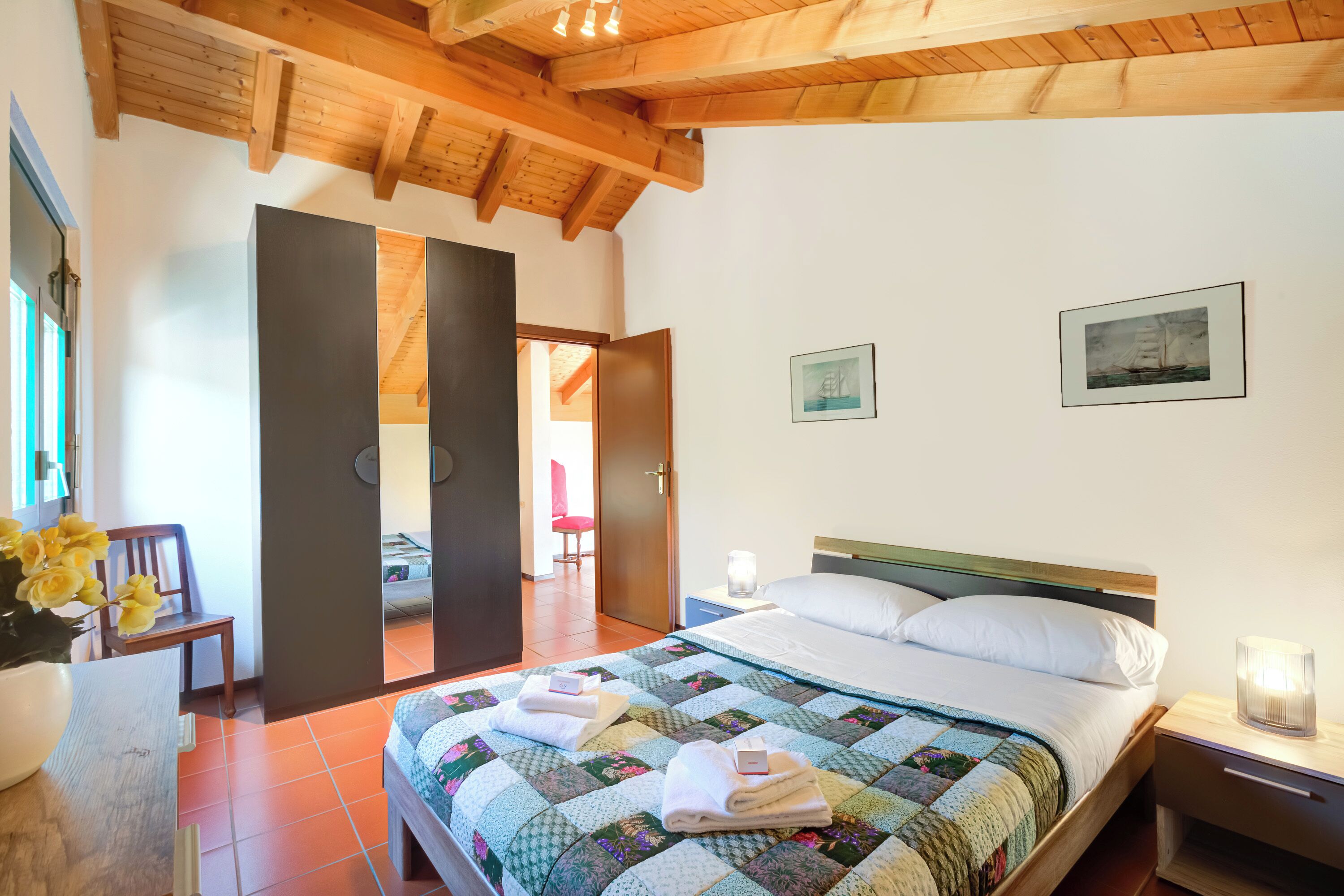 Standard-Apartment, 1 Schlafzimmer, Mikrowelle (Attico a Caslano near to Golf Club) | 1 Schlafzimmer