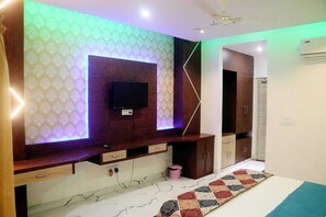 In-room safe, desk, laptop workspace, soundproofing - RBS Hotel & Restaurant In-Front Ram Temp (Faizabad)