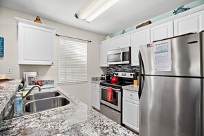 Condo, 2 Bedrooms | Private kitchen | Fridge, oven, coffee/tea maker, toaster - Cloud Dancer #5 2 Bedroom Condo (South Padre Island)