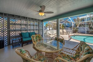 A heated pool - 280 Ostego - Pet Friendly Pool Home by the Beach & Times Square! (Fort Myers Beach)