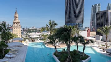 Outdoor pool, a heated pool