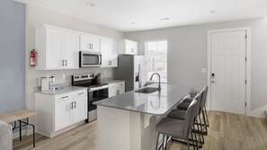 Apartment, 2 Bedrooms | Private kitchen | Full-size fridge, microwave, oven, stovetop