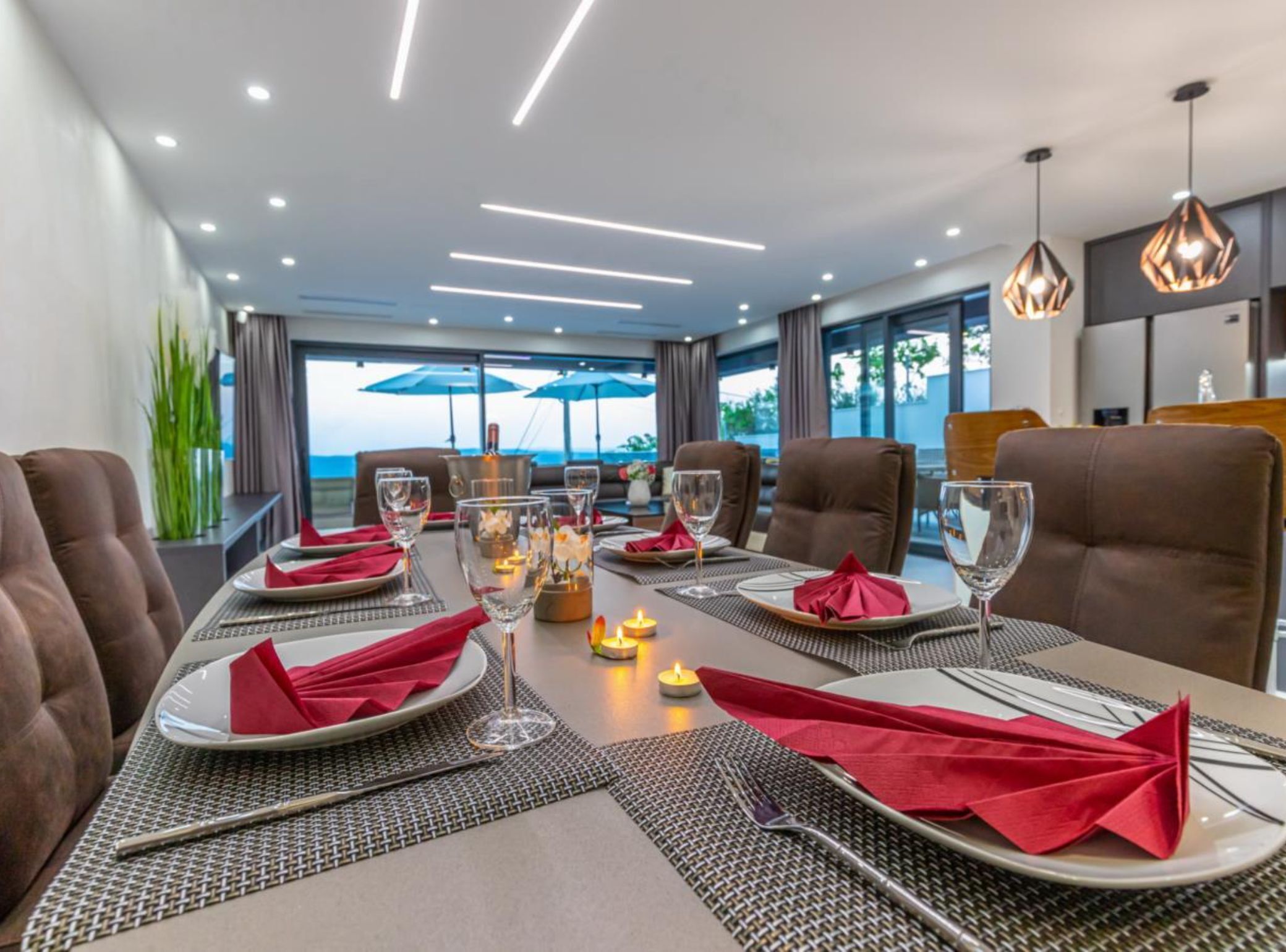 Villa (Four Bedroom Villa with Private Pool) | Living room | 32-inch flat-screen TV with satellite channels