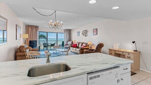 Coffee/tea maker, fridge, microwave, oven - Gulf Front Getaway at Plumlee Vacation Rental Chateaux 107 (Indian Shores)