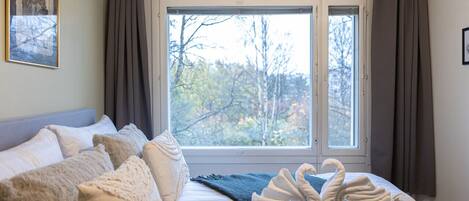 1 室のベッドルーム、WiFi (無料)、ベッドシーツ