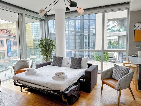 1 habitación, tabla de planchar con plancha, wifi gratis y ropa de cama 