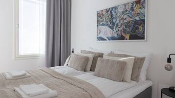 1 غرفة نوم وواي فاي وملاءات أسرّة