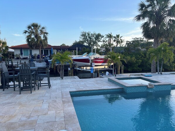 Outdoor pool, a heated pool