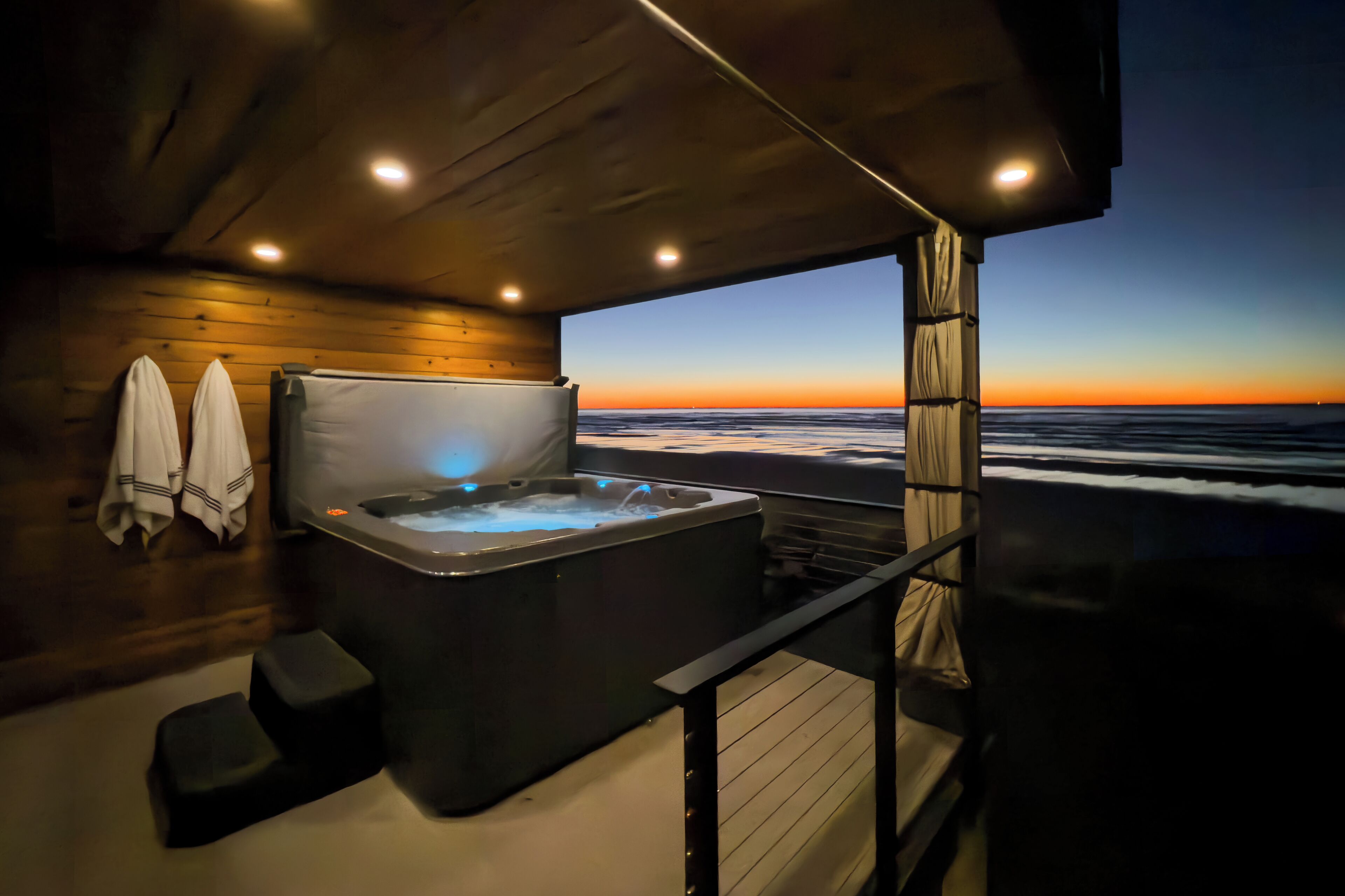 Outdoor spa tub
