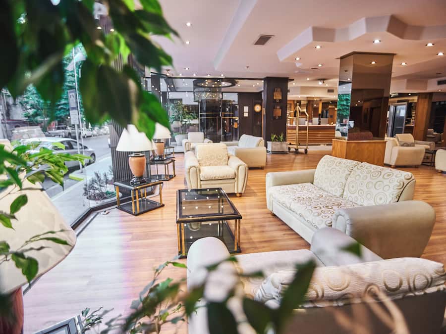 Sitteområde i lobbyen