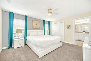 4 bedrooms, iron/ironing board, WiFi, bed sheets