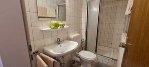 Hair dryer, towels