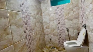 Eco-friendly toiletries, hair dryer, towels, soap