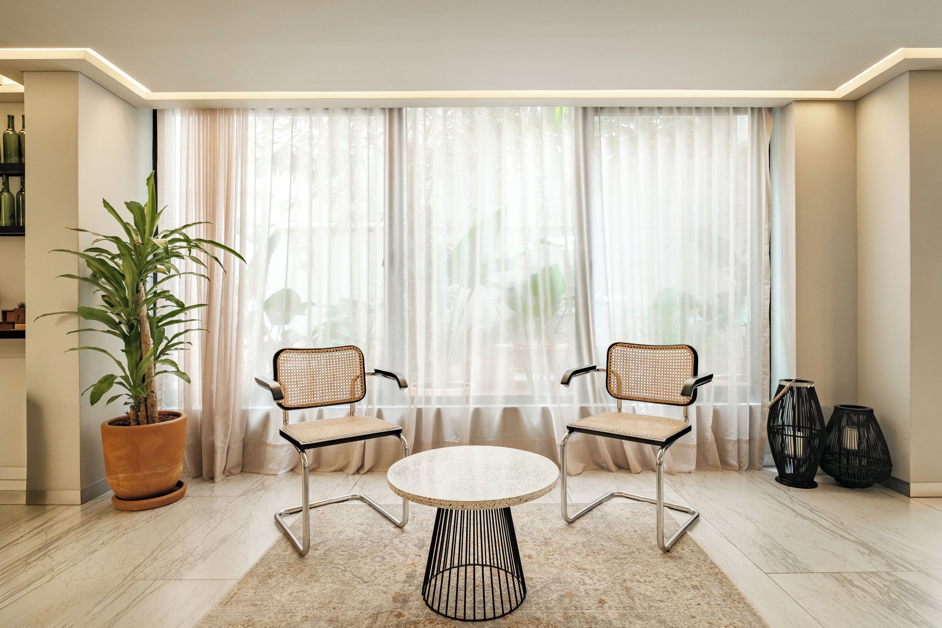 Sala de estar en el lobby