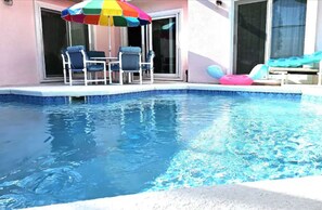 Outdoor pool, a heated pool