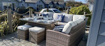 A luxury 2 bed beach house or lodge that sleeps 6 guests in 2 bedrooms