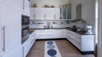 Fridge, oven, stovetop, dishwasher