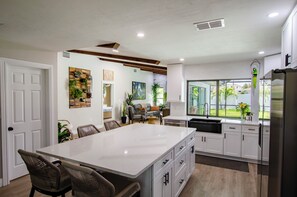 Microwave, oven, stovetop, dishwasher