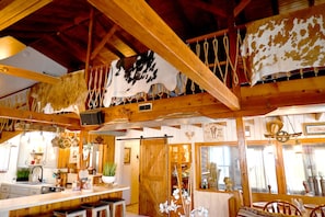 Dining - Lakeside Ranch-Themed Loft Cabin w/Full Entertainment Patio! (Fall River)