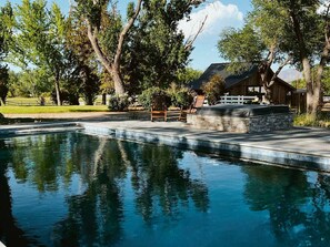 Outdoor pool, a heated pool