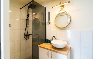 Shower, hair dryer