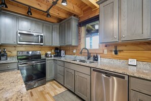 Coffee/tea maker, fridge, microwave, oven - Firefly Hollow Lodge | Hocking Hills, ATV Access (Logan)